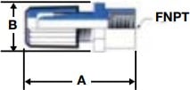 Flared Female Connector Fitting Schematic