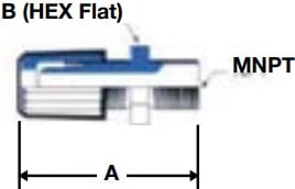 Flared Male Connector Fitting Schematic