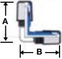 Flared Union Elbow Reducer Fitting Schematic