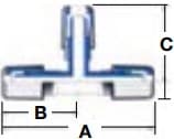 Flared Union Tee Fitting Schematic