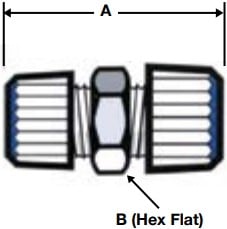 Reducing Union Tube Fitting Schematic